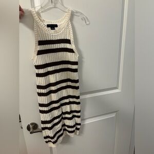 Brown and cream striped dress. Size small